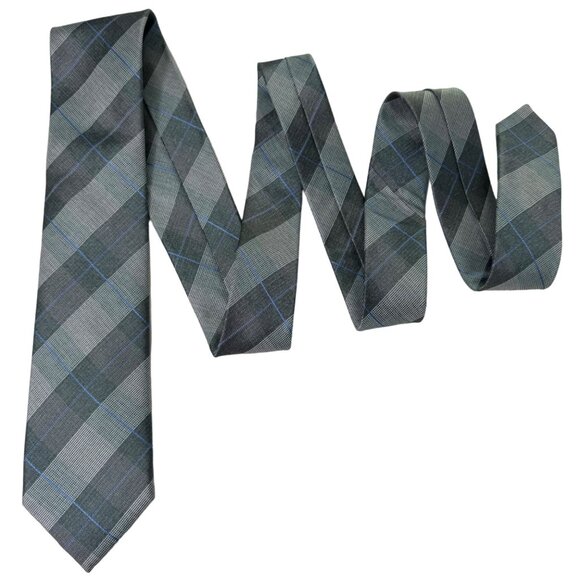 Kenneth Cole Mens Wearhouse Tie Regular Fit 100% Sil k Plaid 60” x 3” NWT $65 - Picture 4 of 11